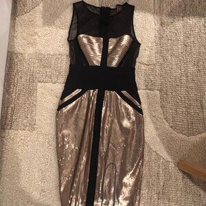 Gold Bcbgmaxazria Dress XXS
